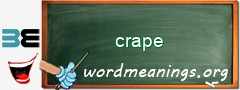 WordMeaning blackboard for crape